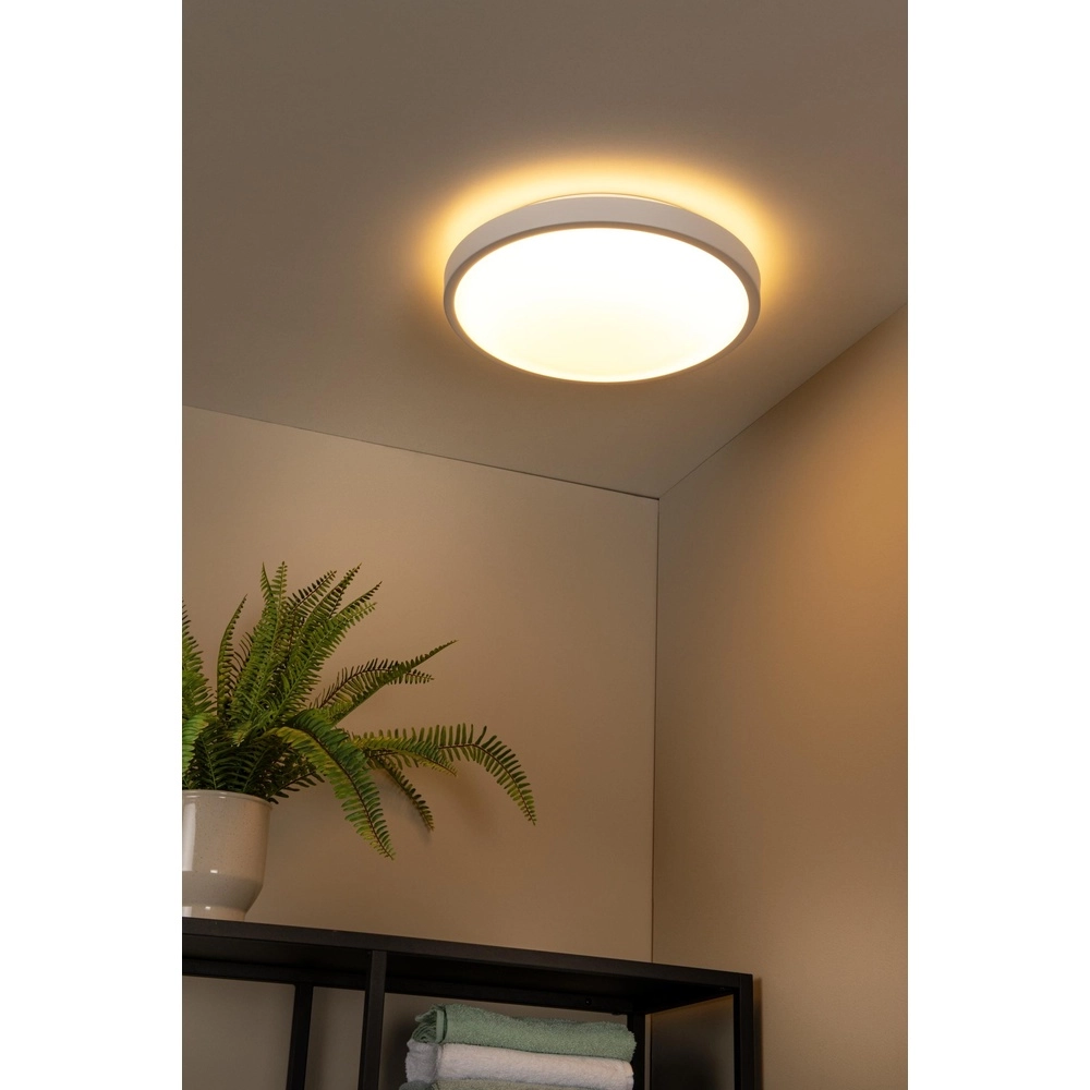 Lumière blanche de plafond Dasher Ø 41cm IP44 pour la salle de bain Lucide 5411212792129