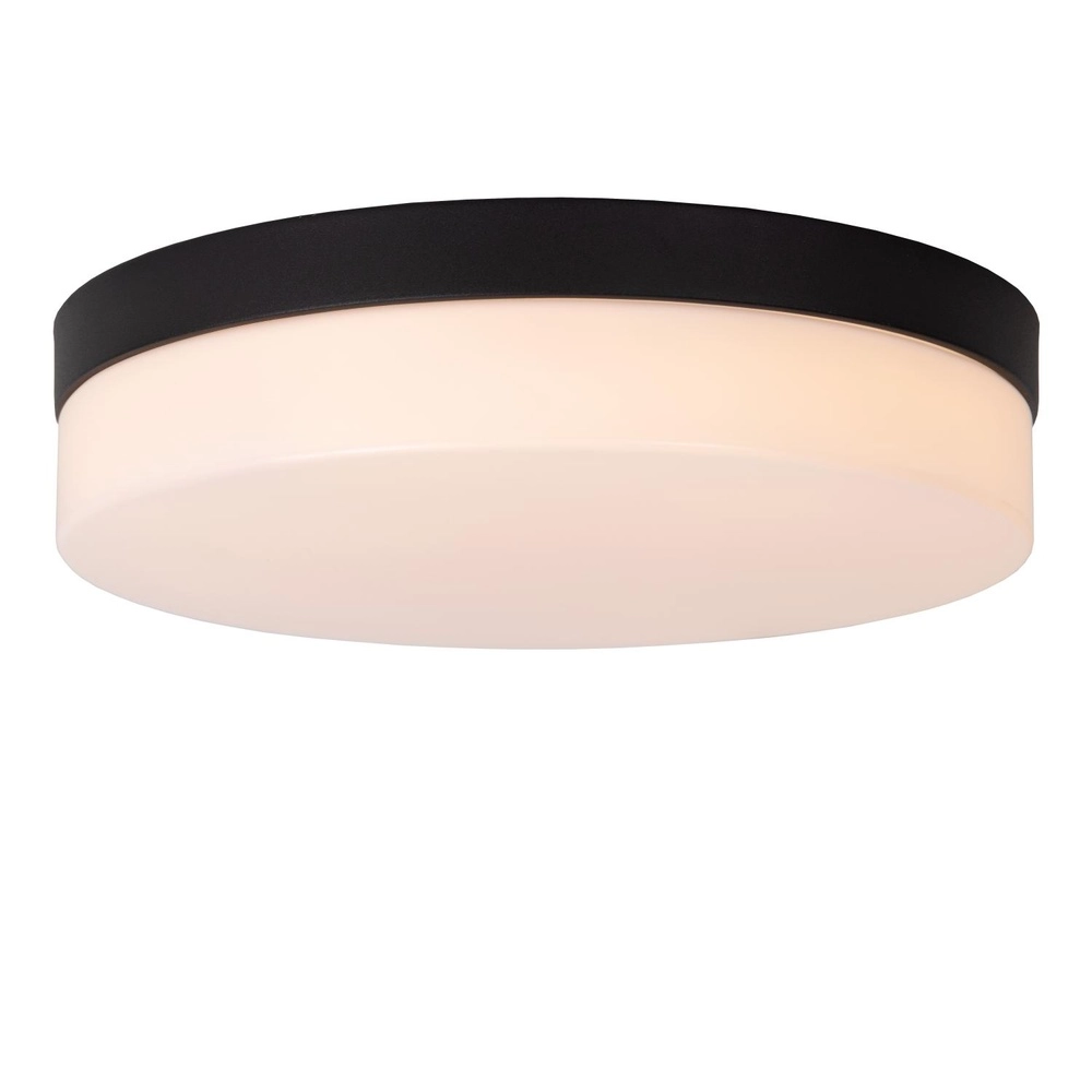 Éclairage de plafond Biskit Ø 28cm - IP44 noir Lucide 5411212792150