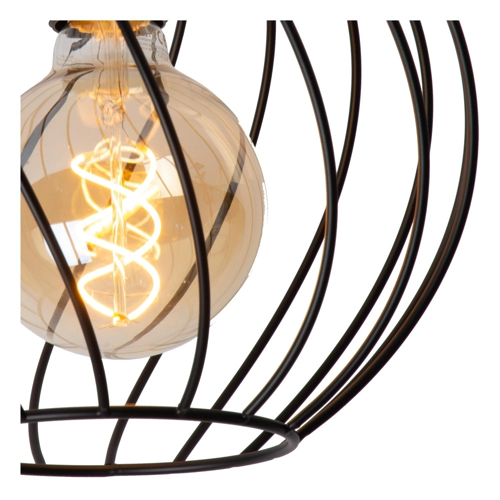 Lampe de plafond Danza noir Ø 25cm Lucide 5411212211477