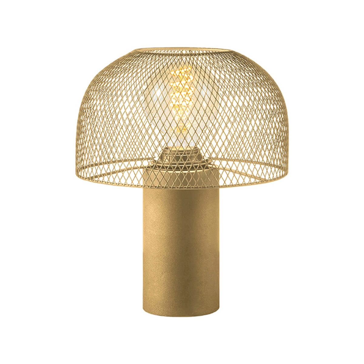 Lampe de table en maille Fungo or
