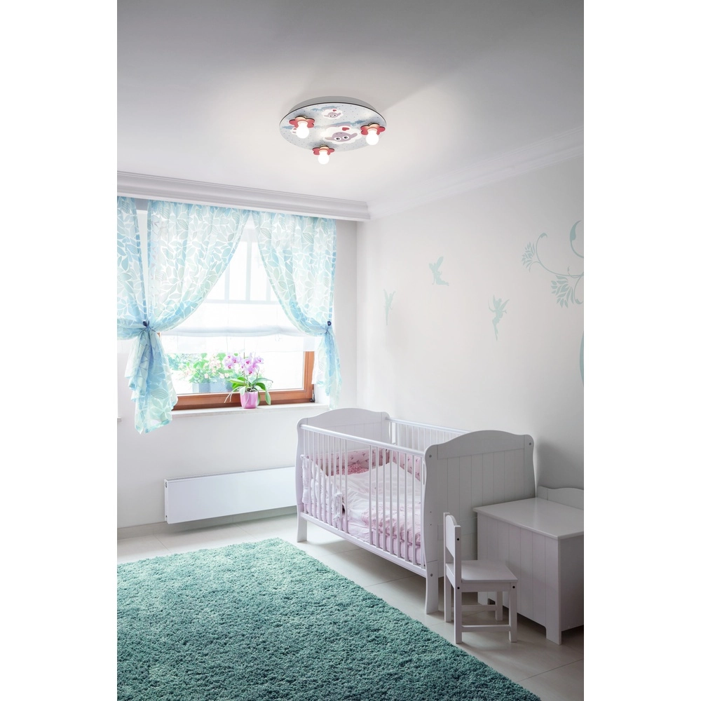 Lampe de plafond de la chambre des enfants Lalelu blanc avec des moutons Eglo 9002759977054