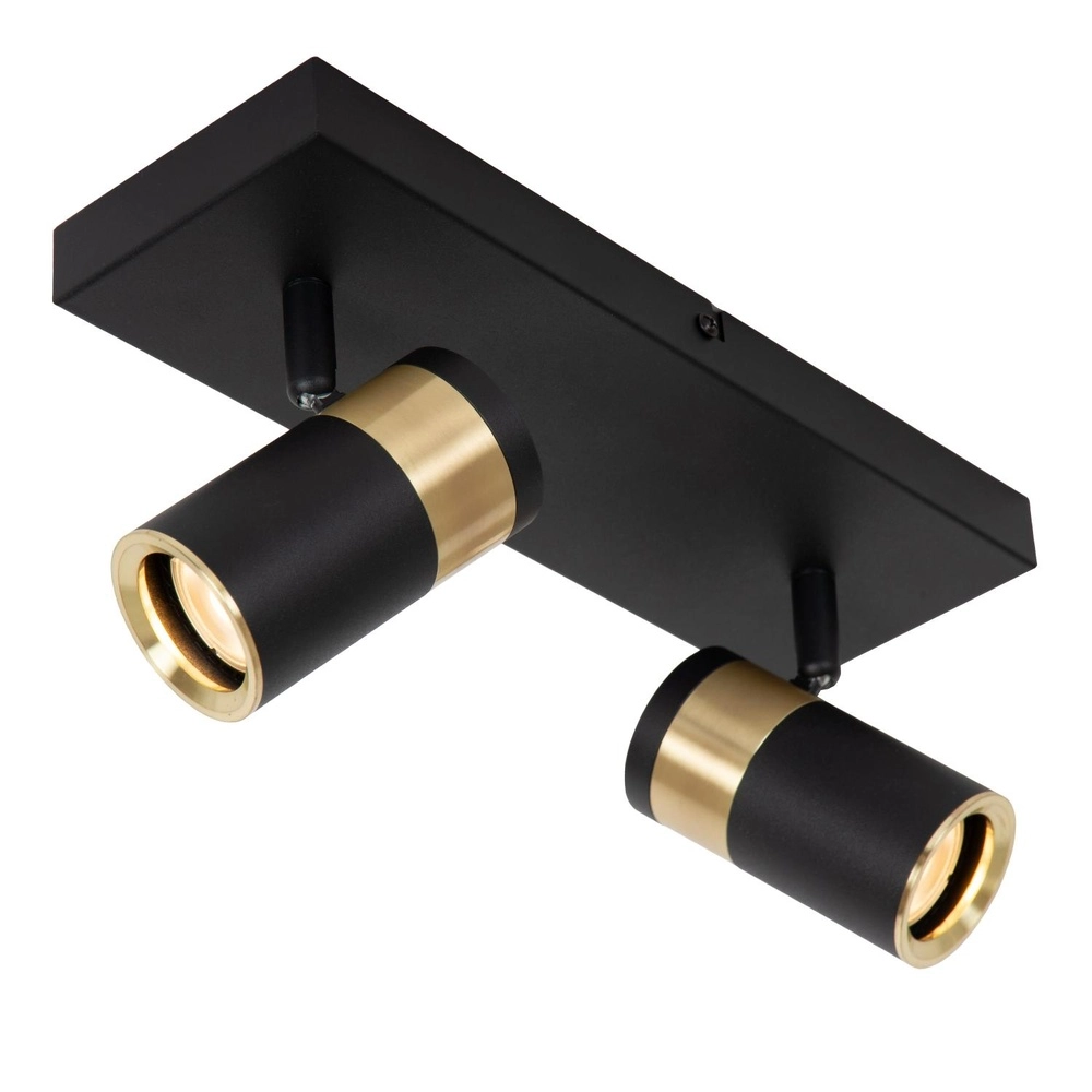 Lampe de plafond Gorik 2 couleurs noires claires avec or Lucide 5411212530981