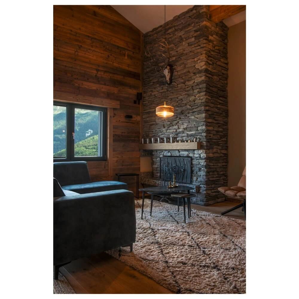 Lampe suspendue Pantilo Rope 27 verre ambré - Ø 27cm SLV 4024163280822