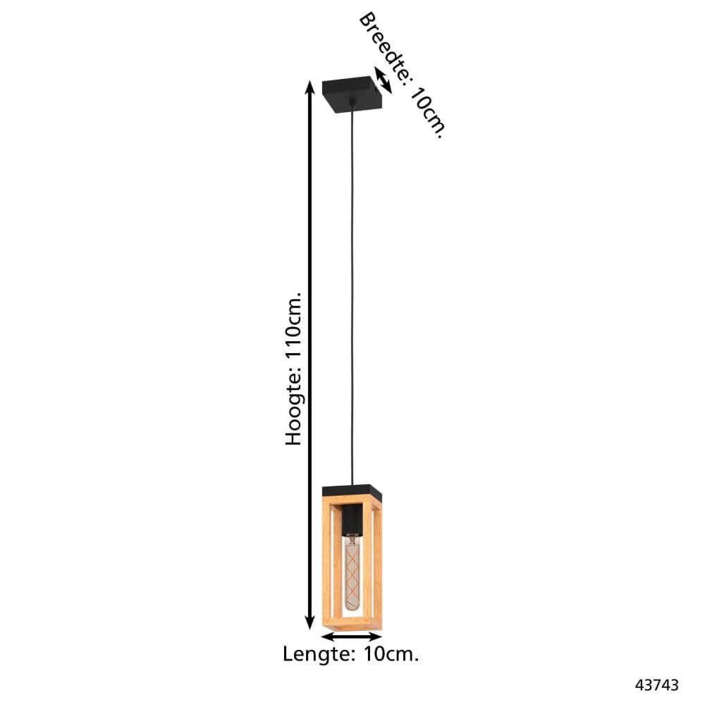 Lampe suspendue en bois Nafferton Eglo 9002759437435