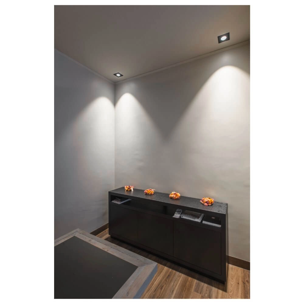 Anneau de montage New Tria 75 carré noir - sans raccord SLV 4024163276498