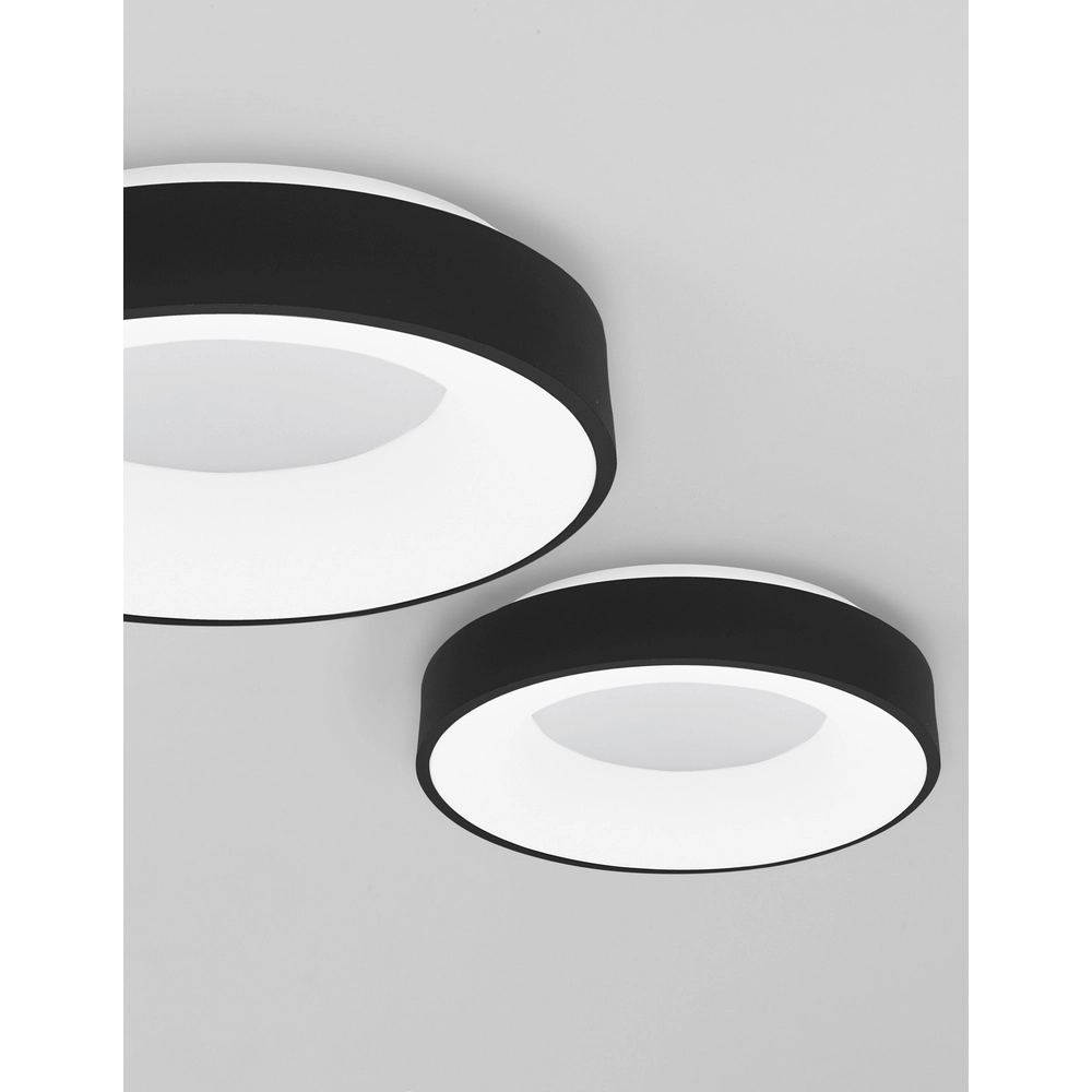 Plafonnier Rando Thin noir Ø 38cm Lyora 5212017420039