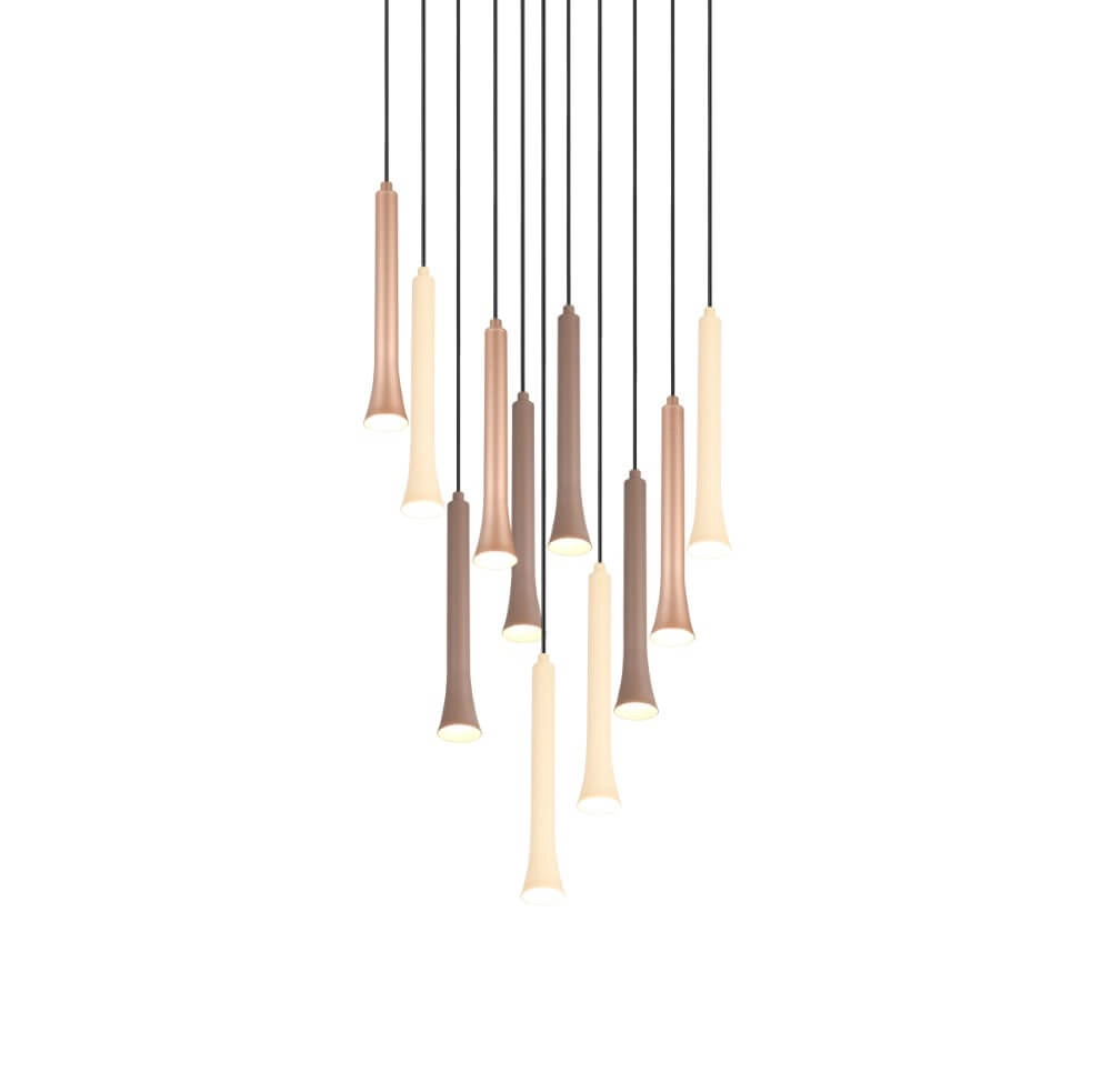 Lampe suspendue multi-suspension Fiato Ø40cm Trio 4017807616699