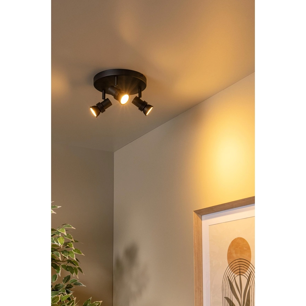 Projecteur de plafond Kianti Noir à 3 lumières Lucide 5411212530875