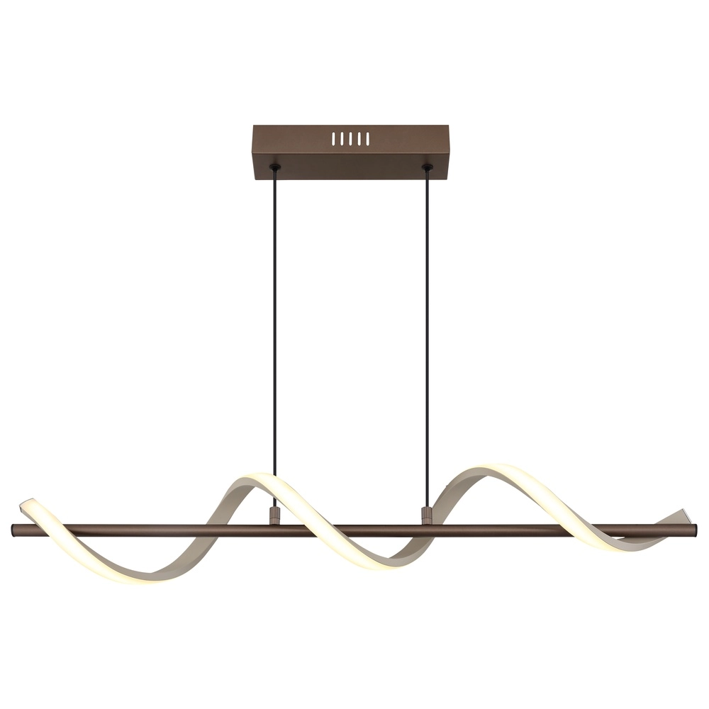 Lampe suspendue Spiro bronze avec brun sable Globo 9007371587315