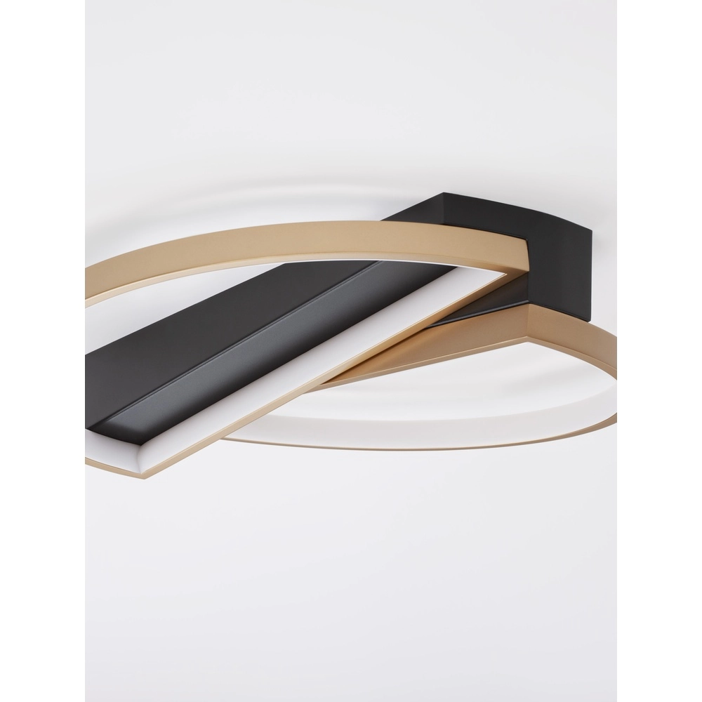 Plafonnier design Elize noir avec or Ø 43,2cm Lyora 5212017433152