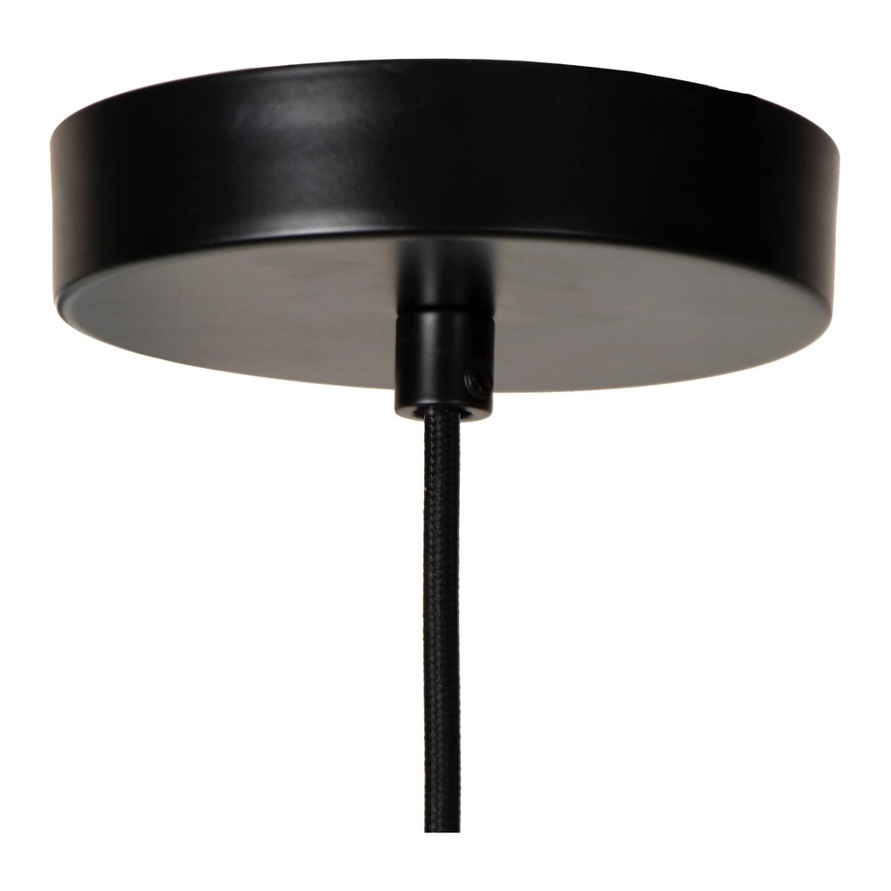 Lampe suspendue Yunkai Ø 70 cm noir avec rotin Lucide 5411212105707