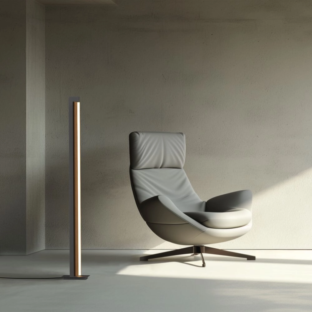 Lampadaire Pure-Lines bois Paul Neuhaus 4012248375754