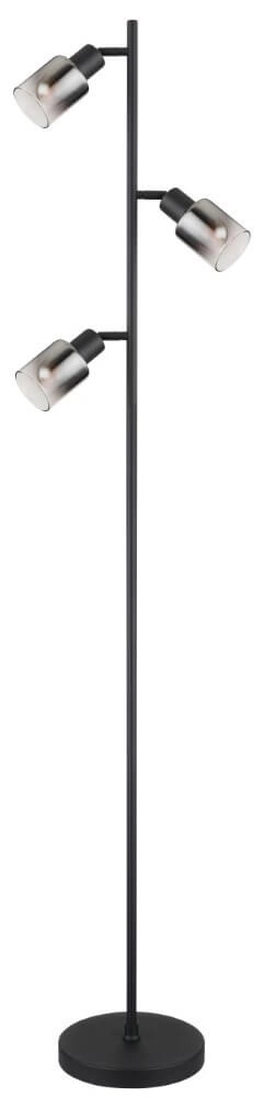 Lampadaire Hubertus avec verre fumé Globo 9007371458011