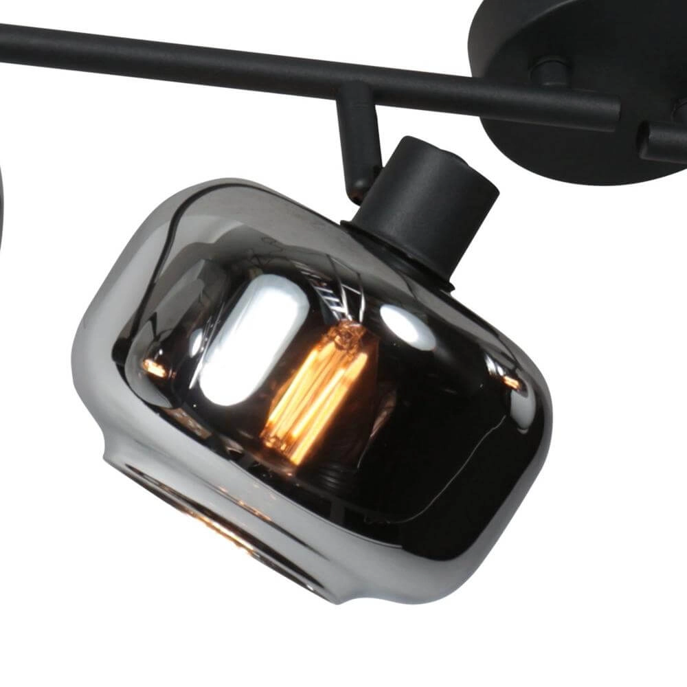 Plafonnier noir Tenebris 4 lumières Steinhauer 8712746178135