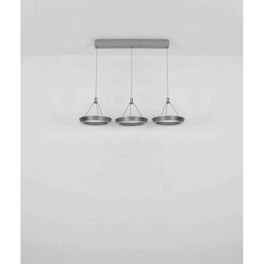 Suspension 3 lumières Grenvix Design noir Globo 9007371450770