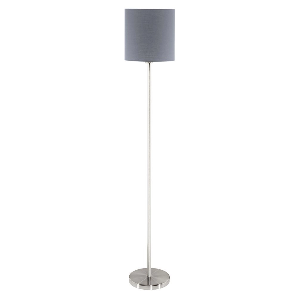 Lampadaire Pasteri 28cm nickel mat avec teinte grise