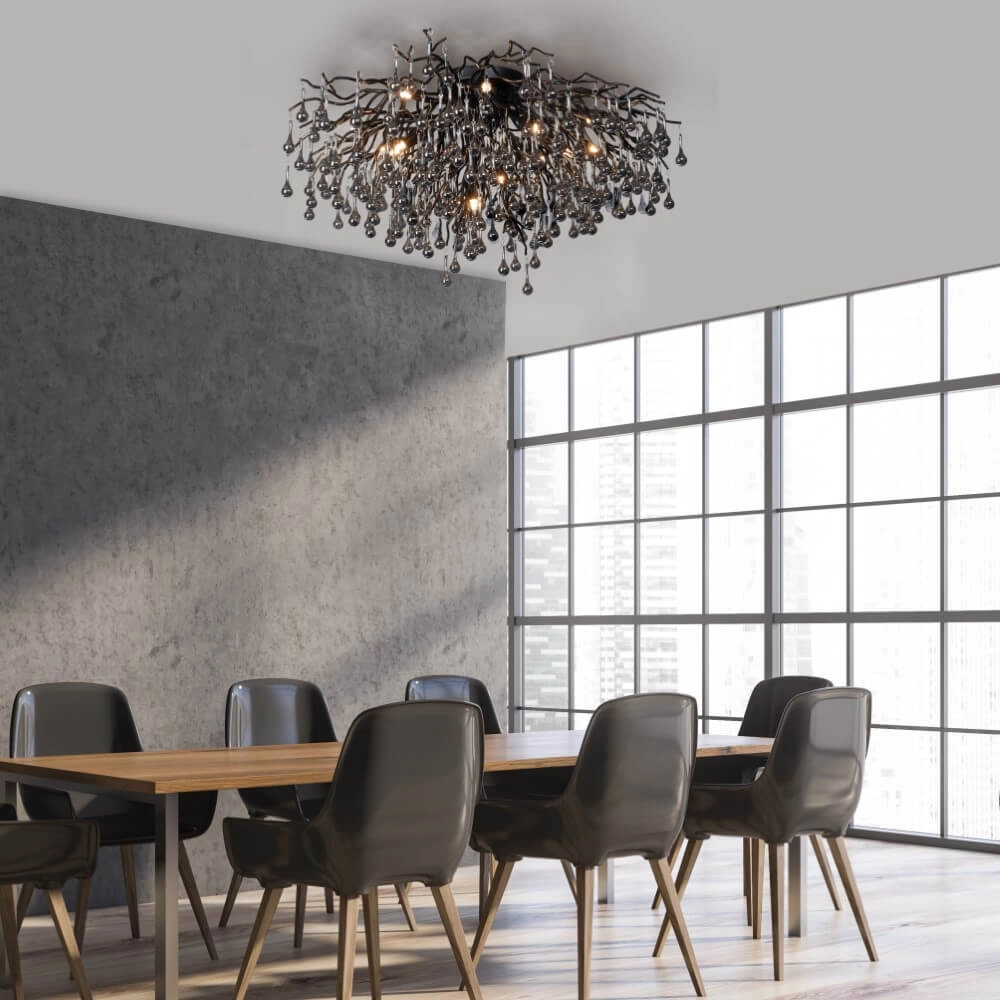 Lustre Icicle noir 100cm Paul Neuhaus 4012248377581