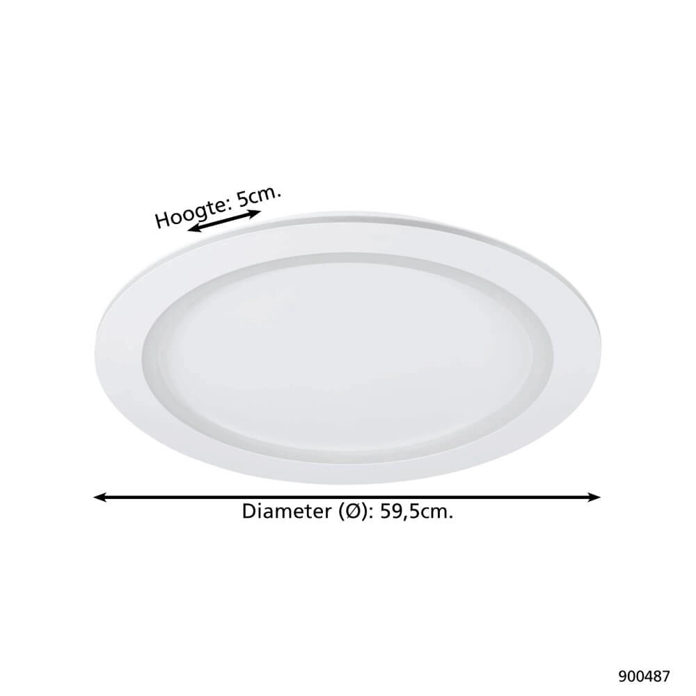 Plafonnier rond Padrogiano-Z Ø 59,5 cm blanc Eglo 9008606244225