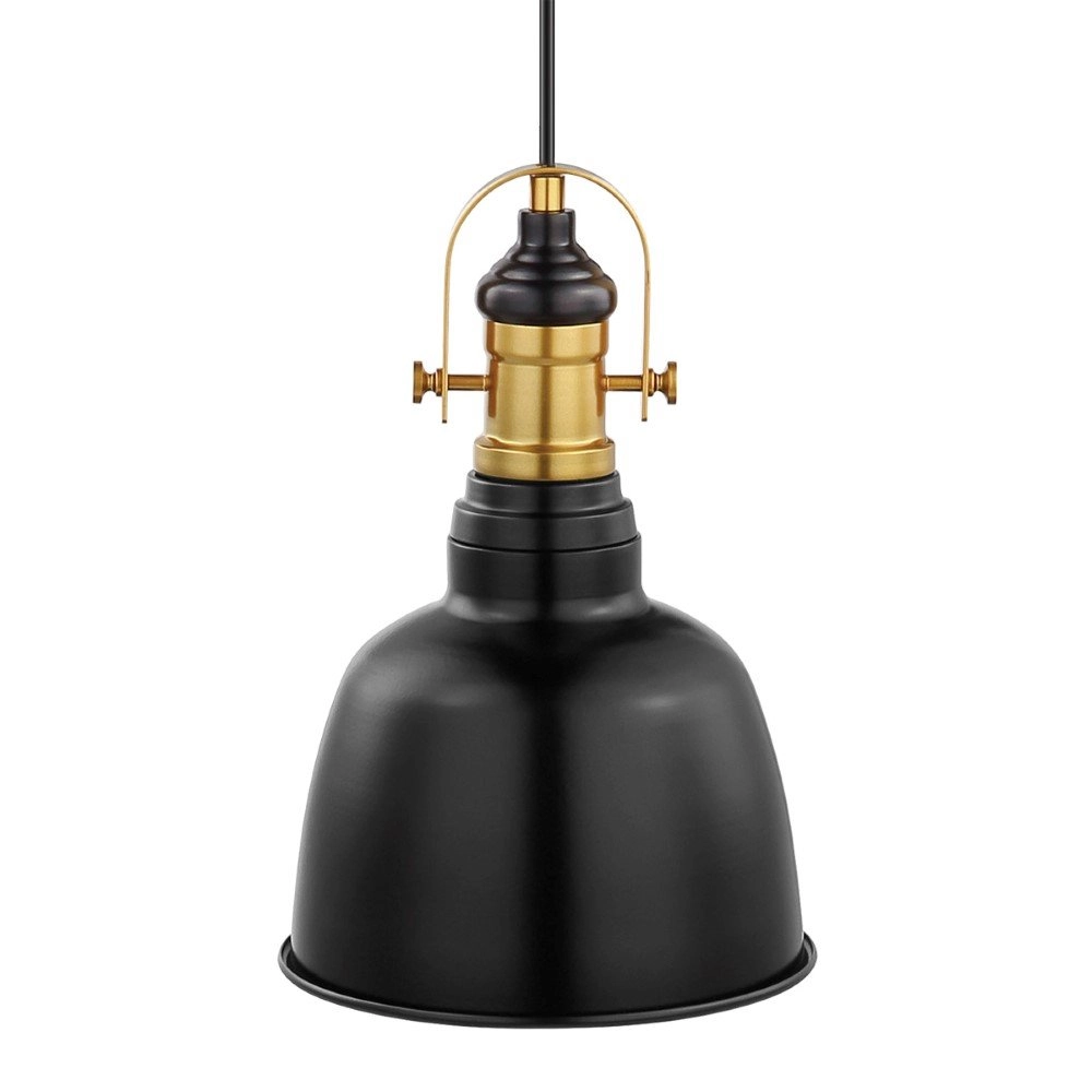 Lampe à suspension Gilwell 18,5cm noir avec de l'or Lampe à suspension Gilwell 18,5cm noir avec de l'or
