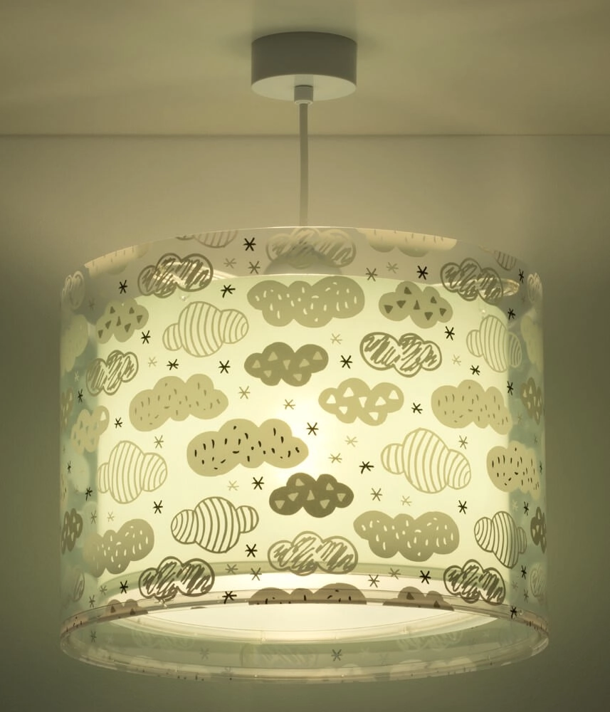 Lampe suspendue chambre d'enfant Clouds turquoise avec du blanc Dalber 8420406414126