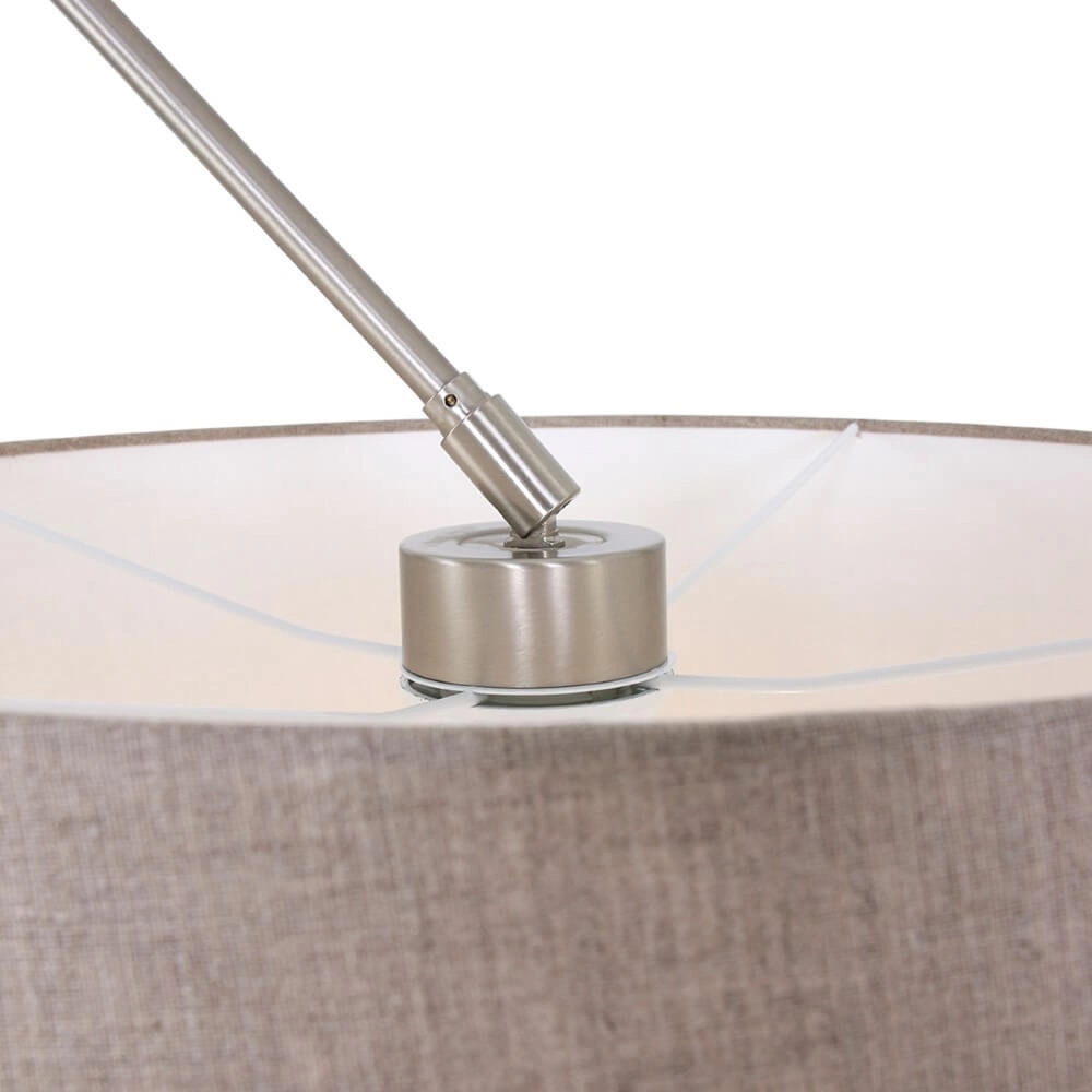 Lampadaire Gramineus 165cm gris avec abat-jour gris lin Steinhauer 8712746093759
