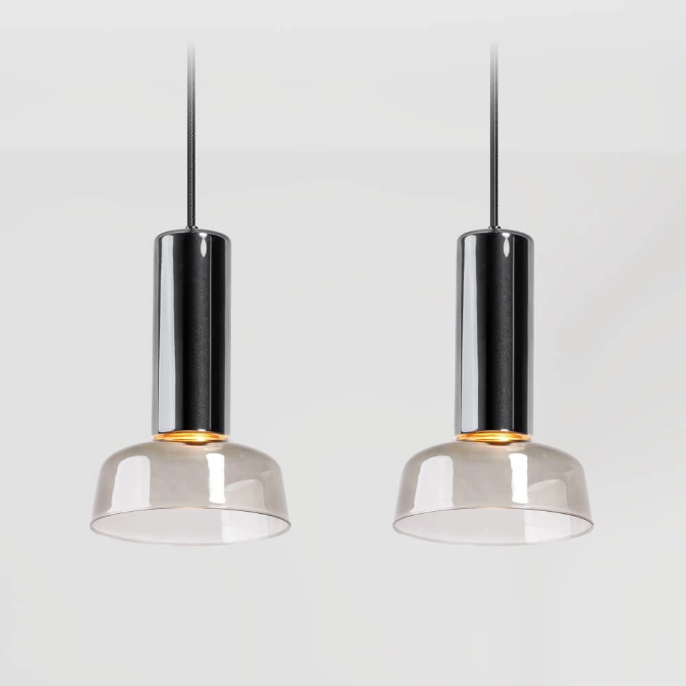 Lampe suspendue Beal verre fumé Ø 18cm ETH 8720195308256