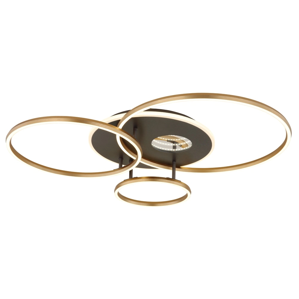 Lampe de plafond moderne Invertina Or 90cm