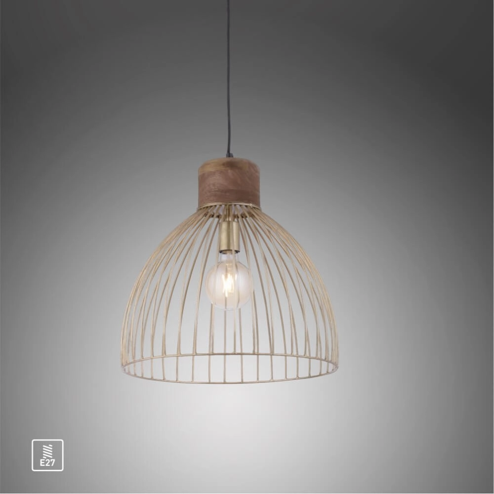 Lampe suspendue Alami laiton marron Just Light 4043689976125