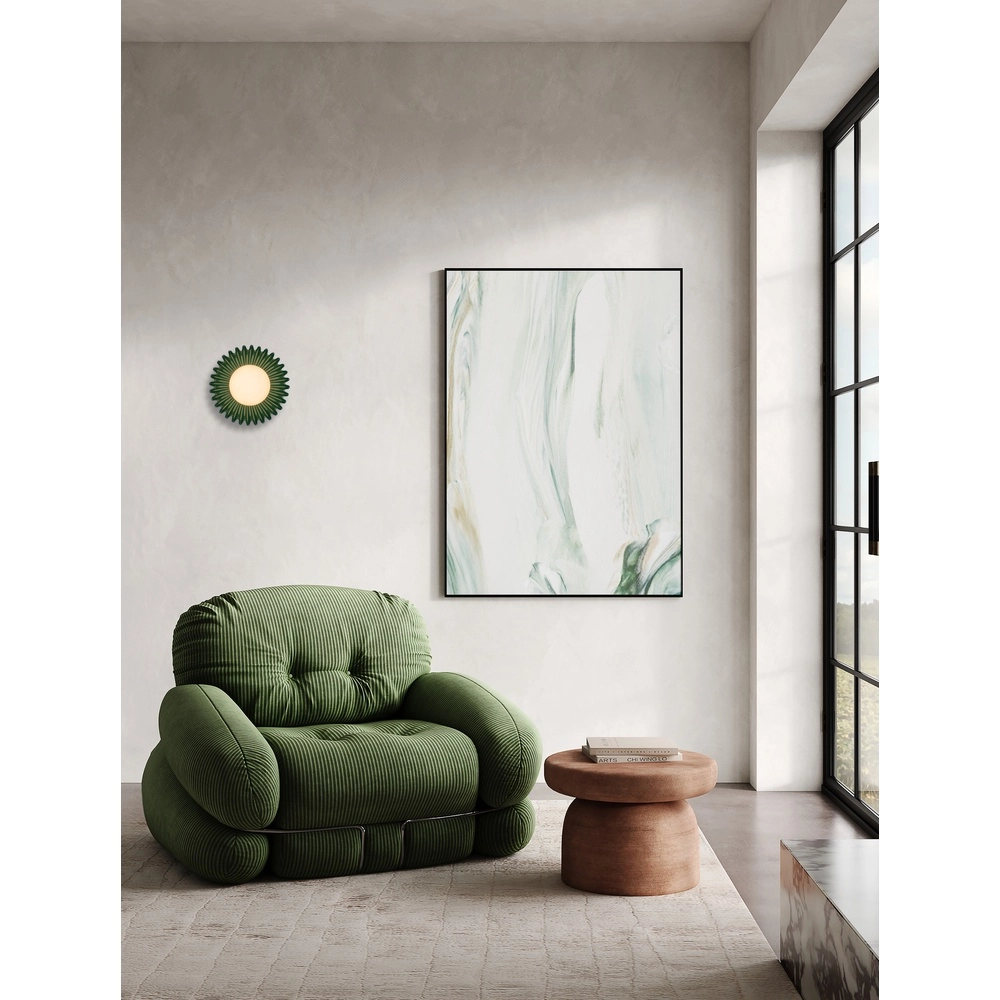 Applique murale Petel Vert avec verre blanc Lyora 5212017483942