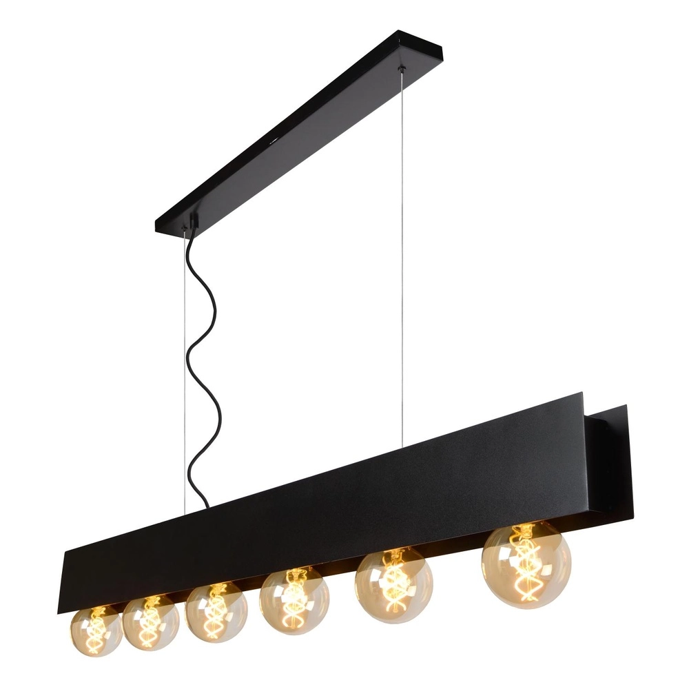 Lampe pendante de conception Surtus Noir à 6 lumières Lucide 5411212302410