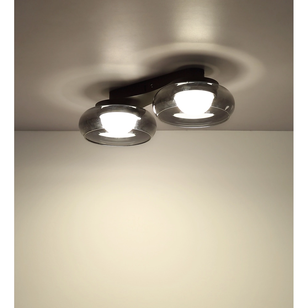 Lampe de plafond à design Carlene 2-noir clair Globo 9007371569175