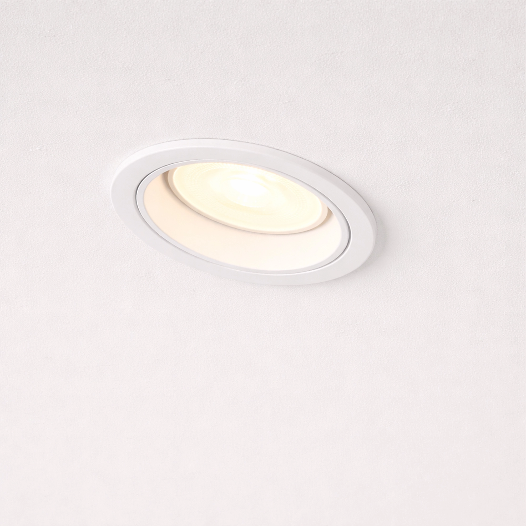 Projecteur encastré Mini blanc avec un bord