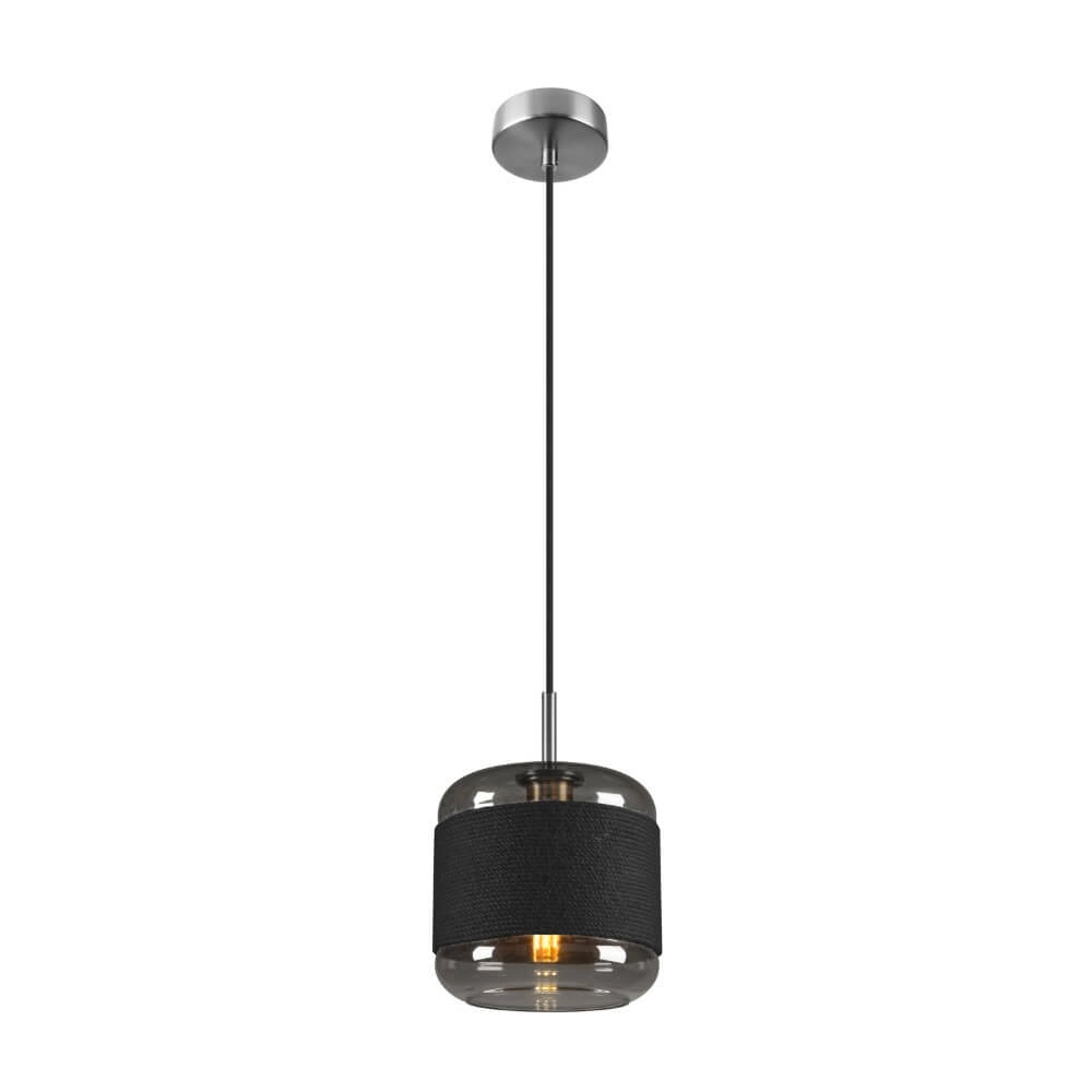Lampe suspendue Pantilo Rope 20 verre fumé - Ø 19,5cm SLV 4024163280938