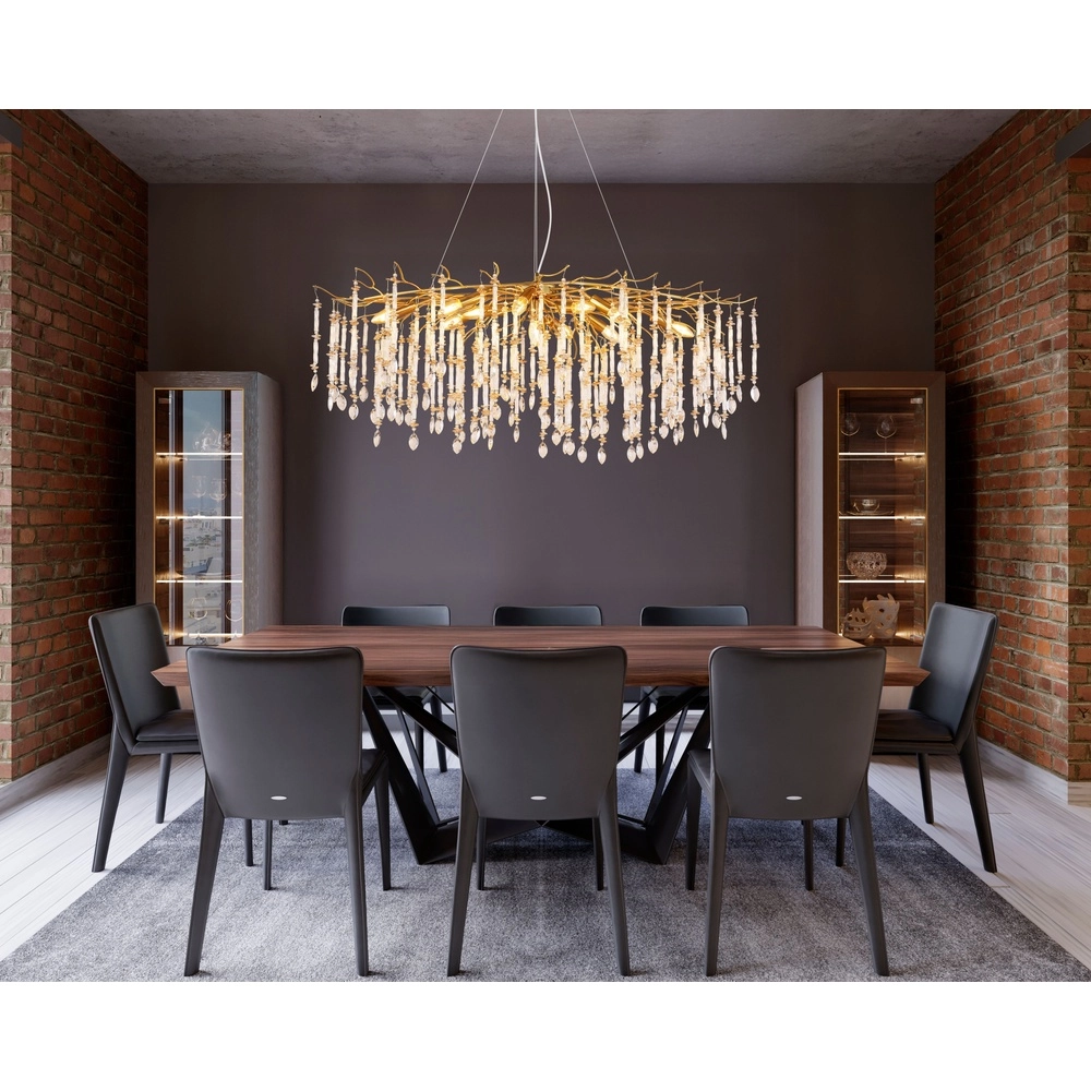 Lampe suspendue Gloria 120 cm d’or Globo 9007371566990