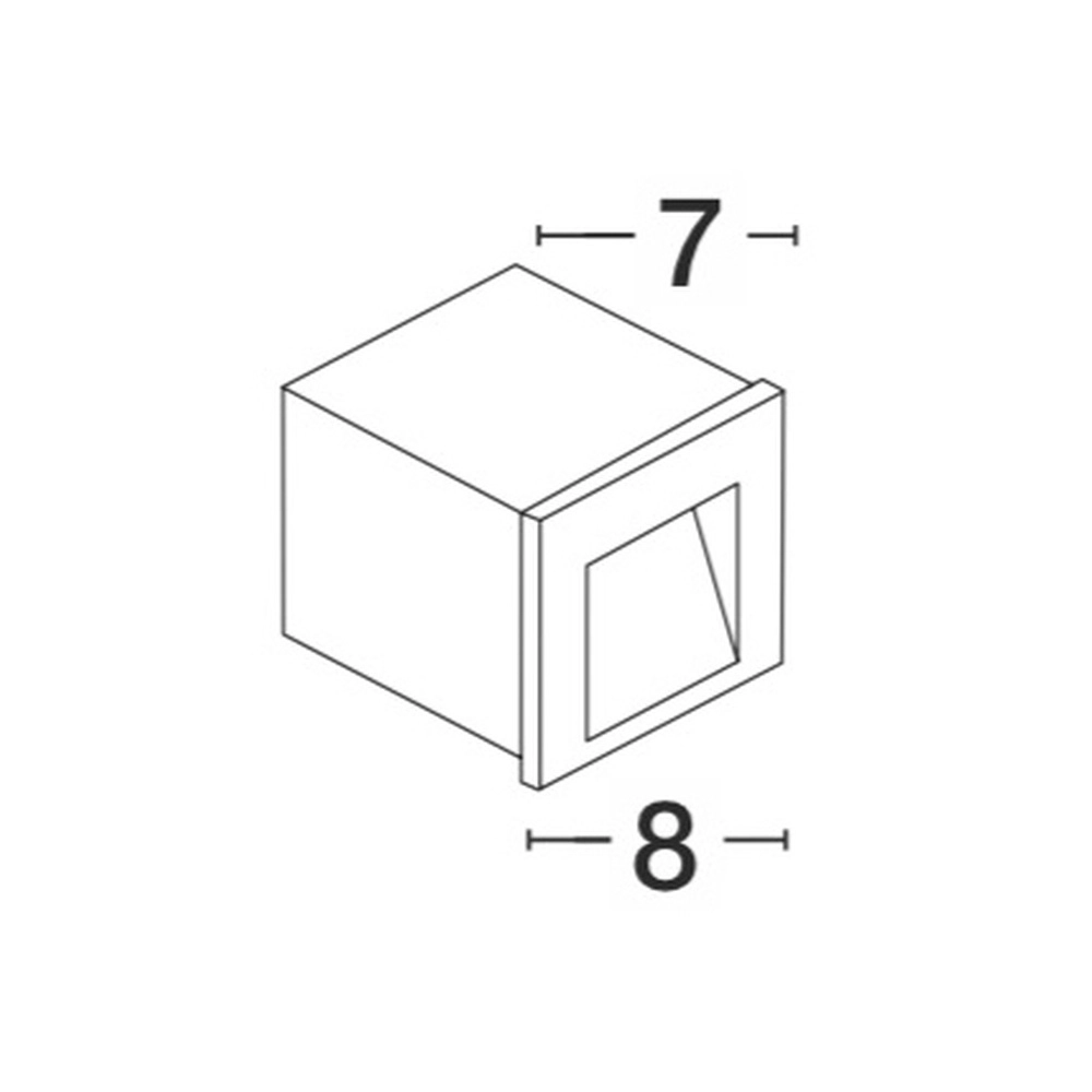 Lumière encastrée Krypton carré gris 8cm Lyora 5212017409331