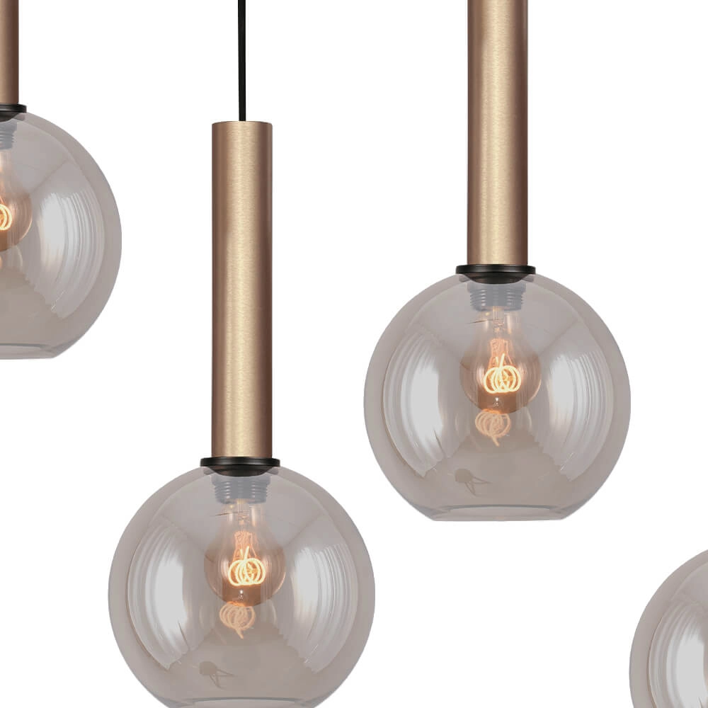 Lampe suspendue 6 lumières Bella 2 avec verre doré Masterlight 8718121340715