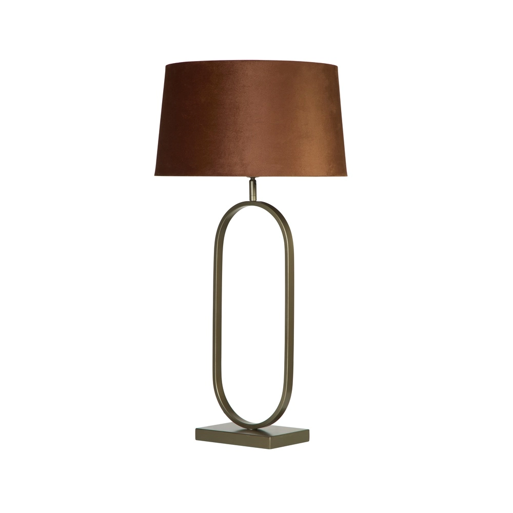 Lampe de table Modish bronze avec capuchon orange