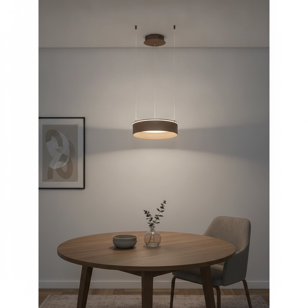 Lampe pendante moderne Olivia brun sable Ø 40cm
