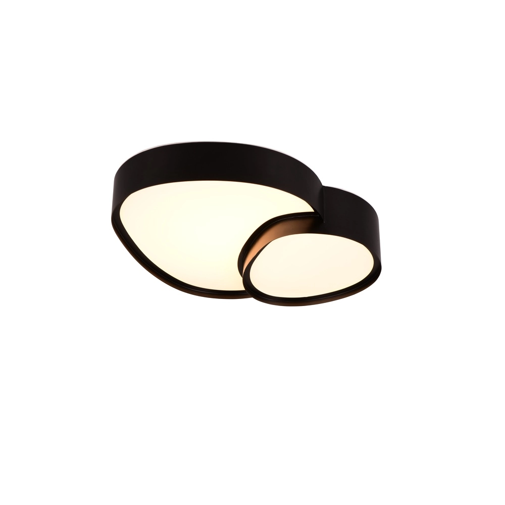 Plafonnier organique Rise 43,5 cm noir