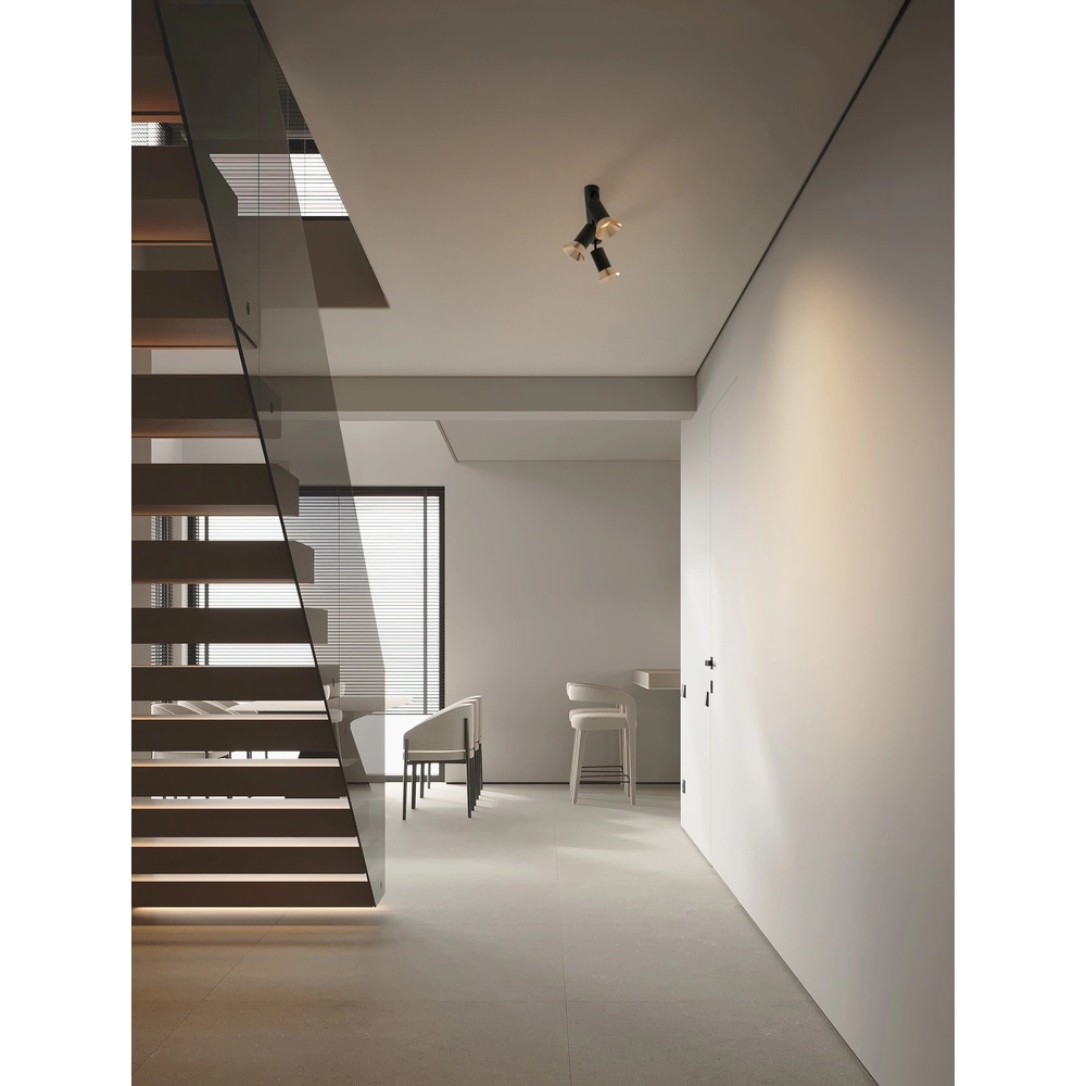 Plafonnier Luvia 3 lumières noir avec or Lyora 5212017475534