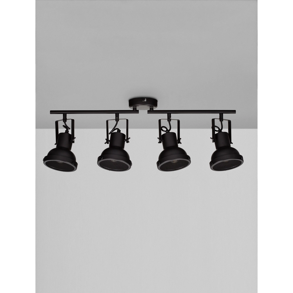 Plafonnier Ruvi 4 lumières noir Lyora 5212017446381