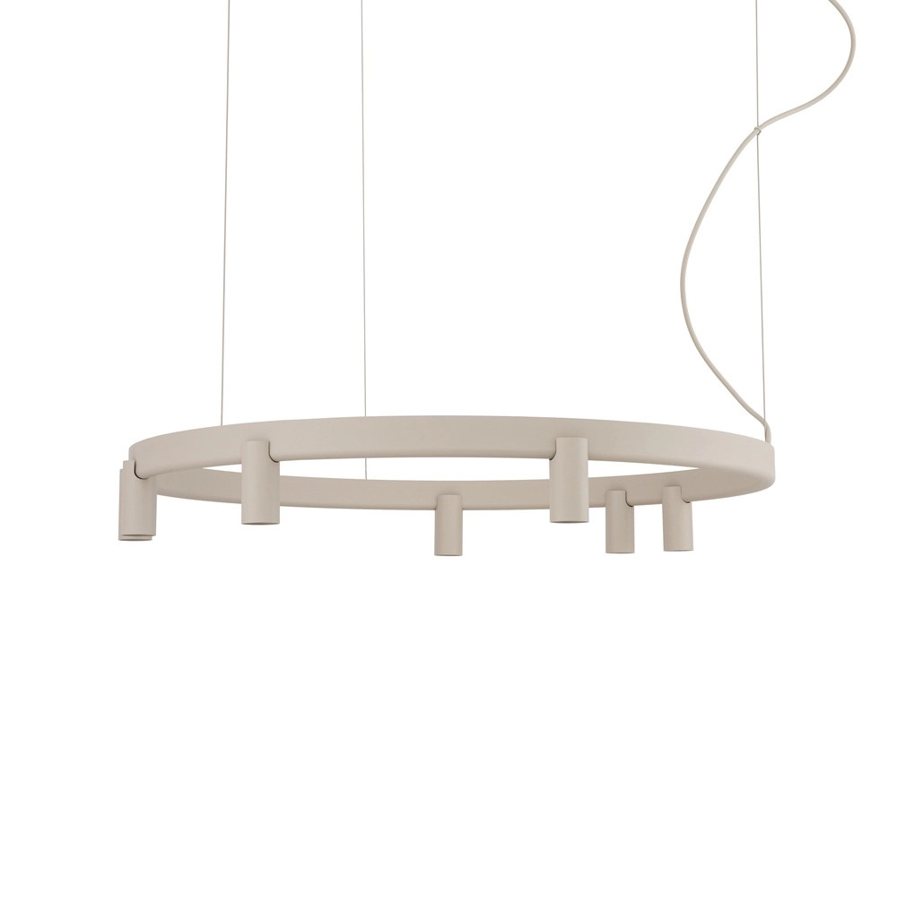 Lampe pendante de conception Fourty brun sable Ø 80cm Lyora 5903139122849