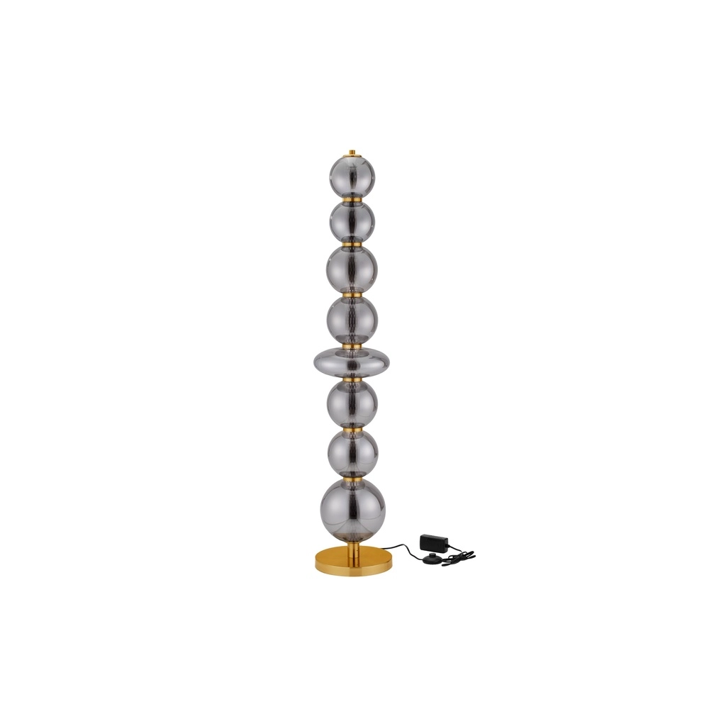 Lampadaire de conception Navi Or avec verre fumé Lyora 5212017477590