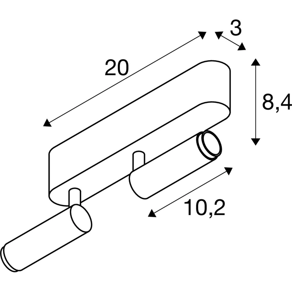 Spot monté en surface Grip! S Or 2 lumières 2700K SLV 4024163304863
