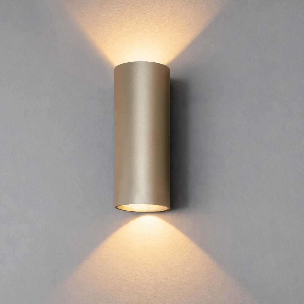 Projecteur mural élégant Brody 2 Champagne faible à chaud