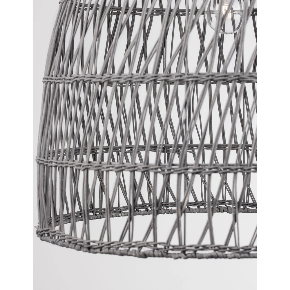 Suspension grise Destin rotin Ø 46,5cm Lyora 5212017416667