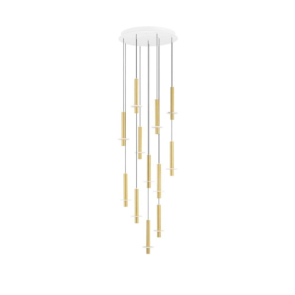 Lampe pendante de conception Noemi or avec blanc Ø 62cm Lyora 5212063503328