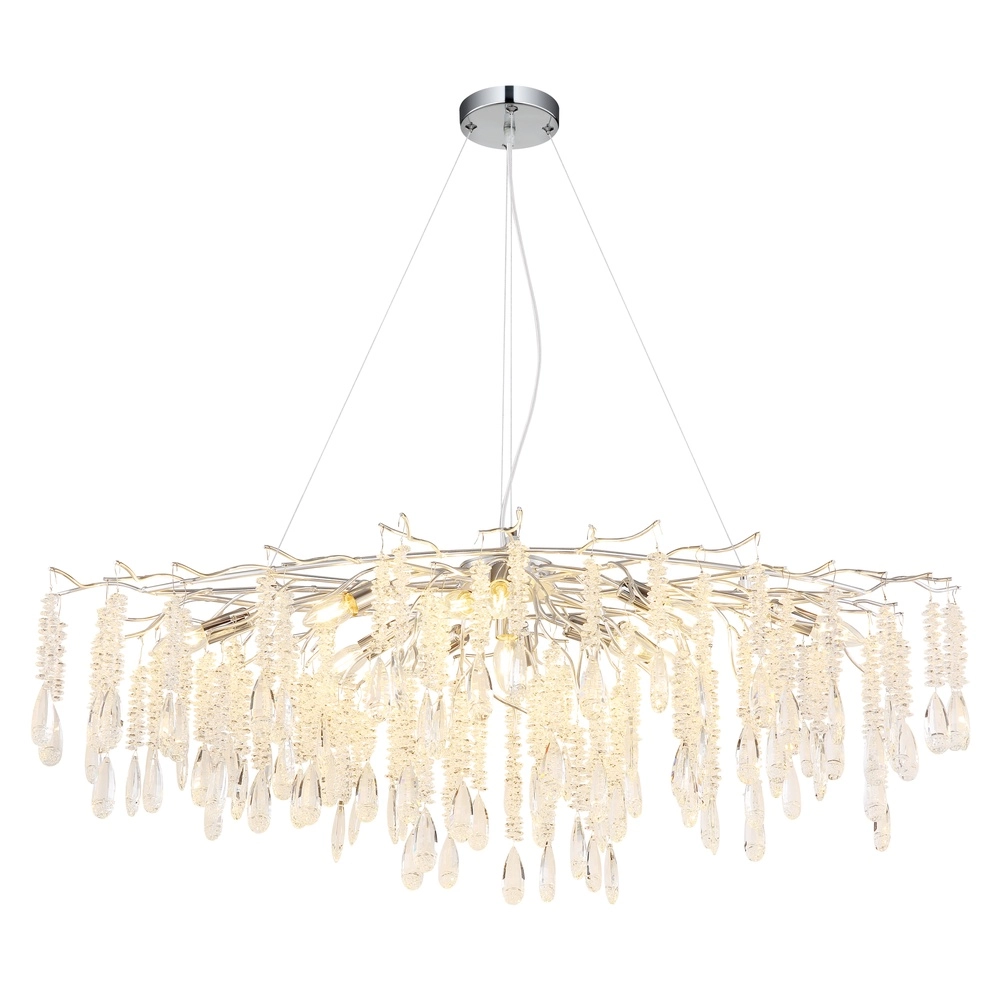 Lampe suspendue Kinga Gris argenté 120cm Globo 9007371569991