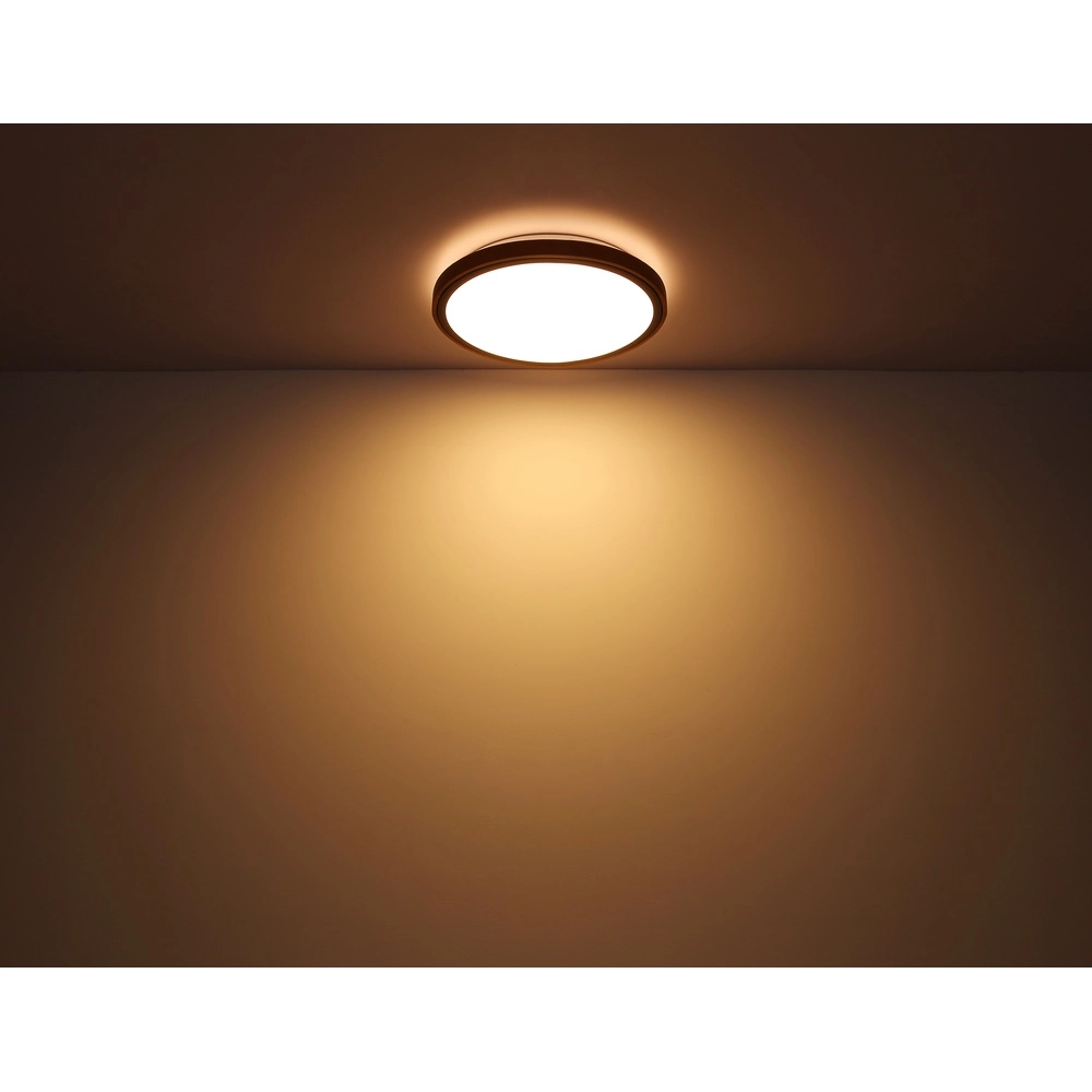 Lampe de plafond Bruno 39 cm carrés noirs avec du bois Globo 9007371433469