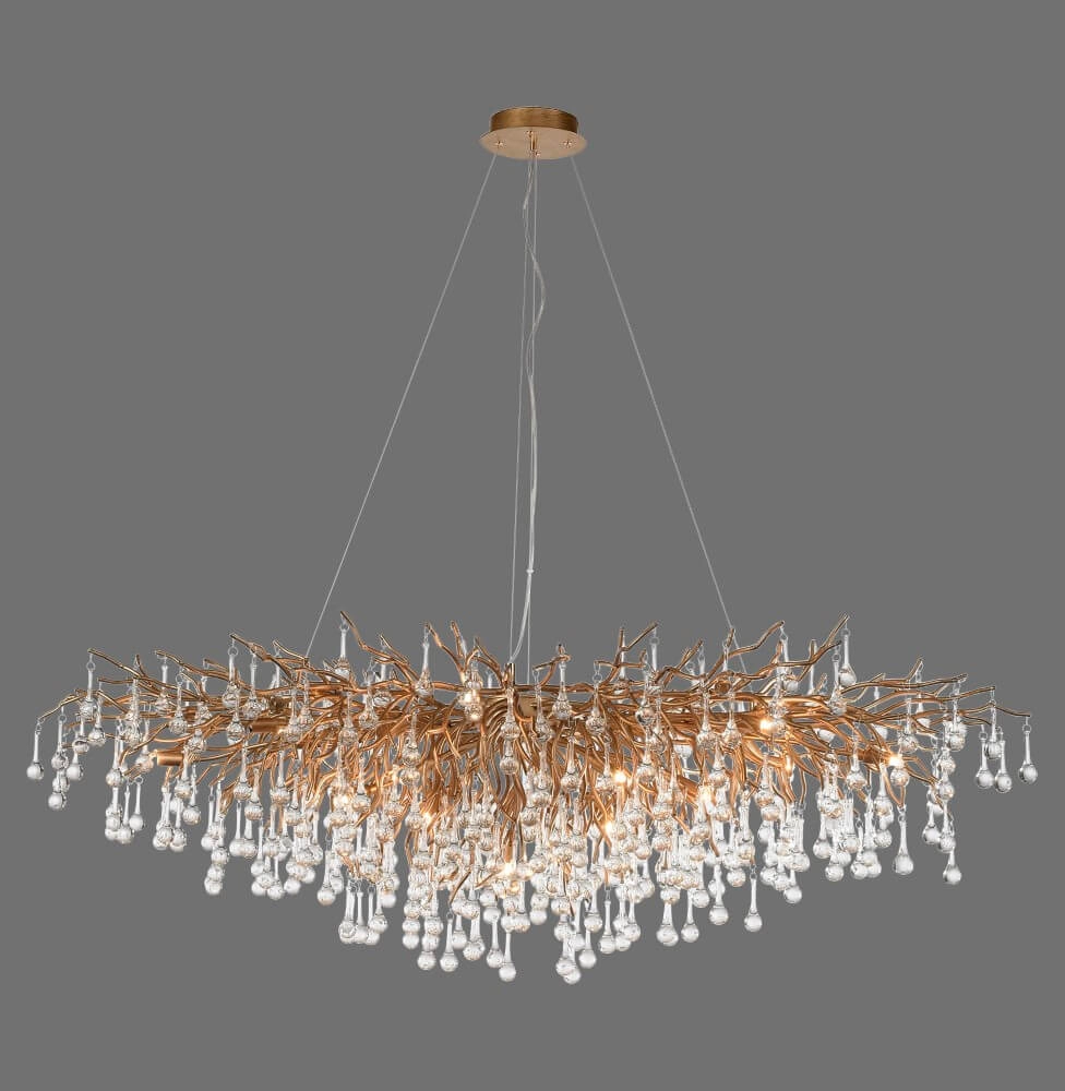 Grand lustre Icicle laiton antique Paul Neuhaus 4012248332917